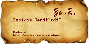 Zsoldos Renátó névjegykártya