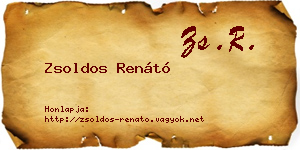 Zsoldos Renátó névjegykártya