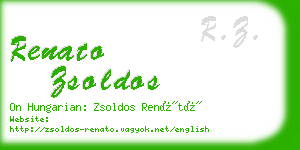 renato zsoldos business card